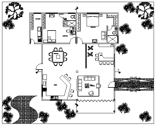 Single Family House Design ad Structure Details dwg file