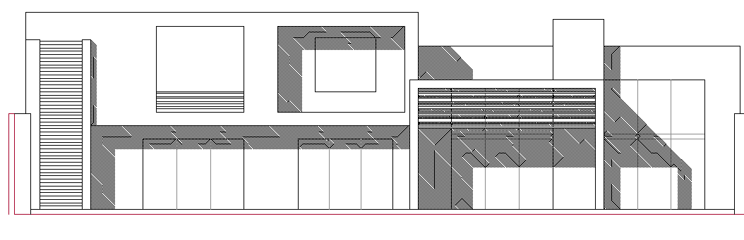 Single Family House Plan and Elevation dwg file