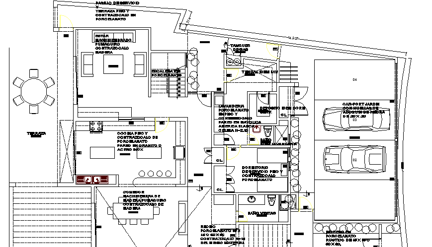 Single Family House Plan and Structure Details dwg file