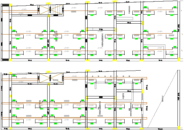 Single Family Housing Project Elevation and Section dwg file