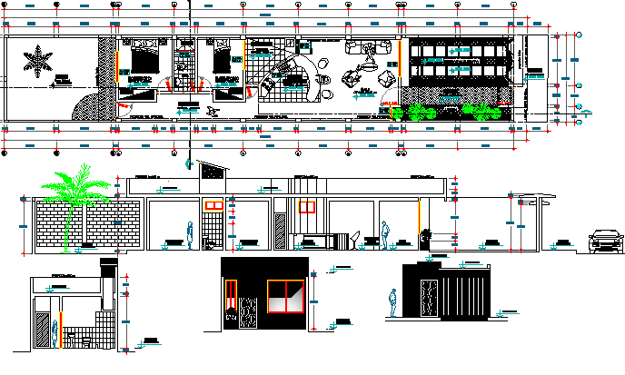 Single Family Housing Project dwg file