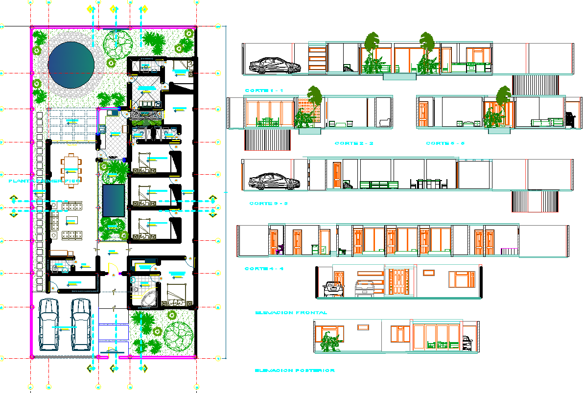 Single Level Residence Plan