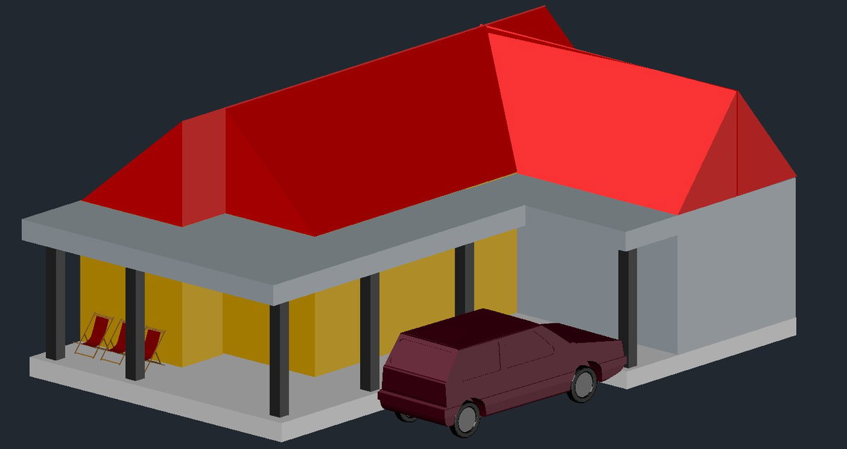 Single Storey 3D House Model