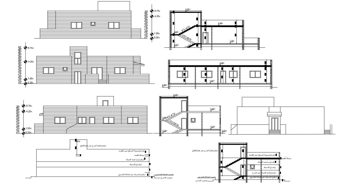 Single Storey House Building Design AutoCAD Drawing