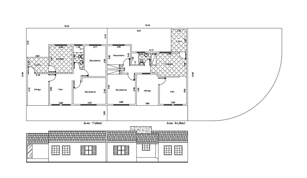 Single Storey House Plan With Elevation