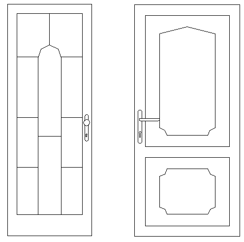 Single door designing blocks details dwg file