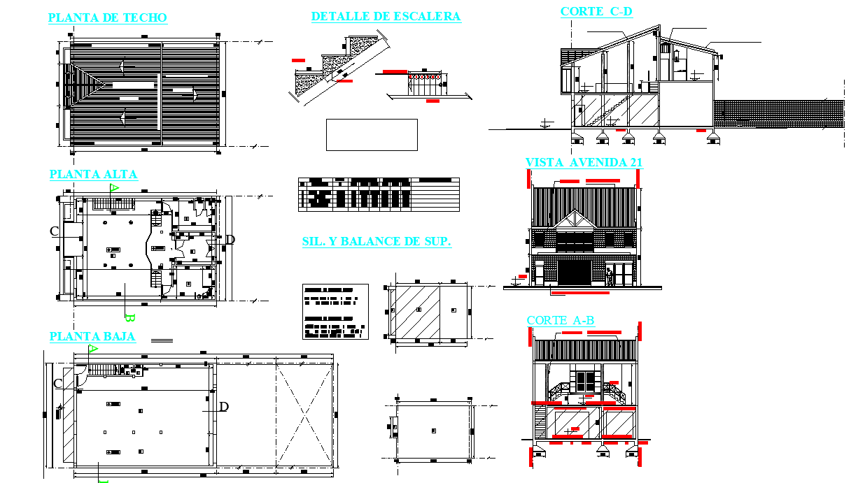 Single family home plan layout file