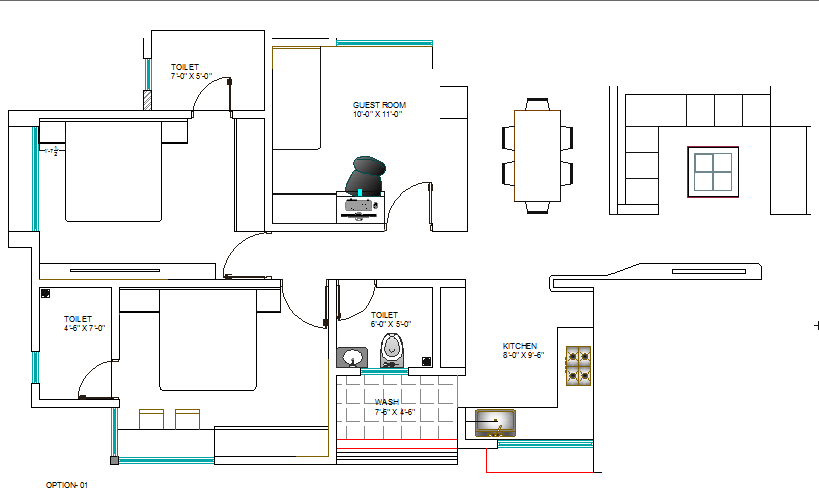 Single family house architecture layout plan details dwg file