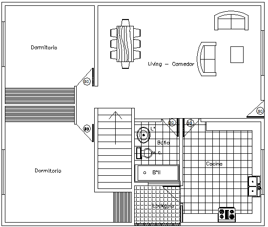 Single family house architecture layout plan dwg file