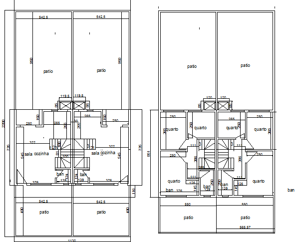 Single family house architecture project details dwg file
