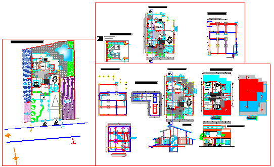 Single family house design drawing