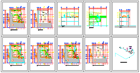 Single family house design drawing