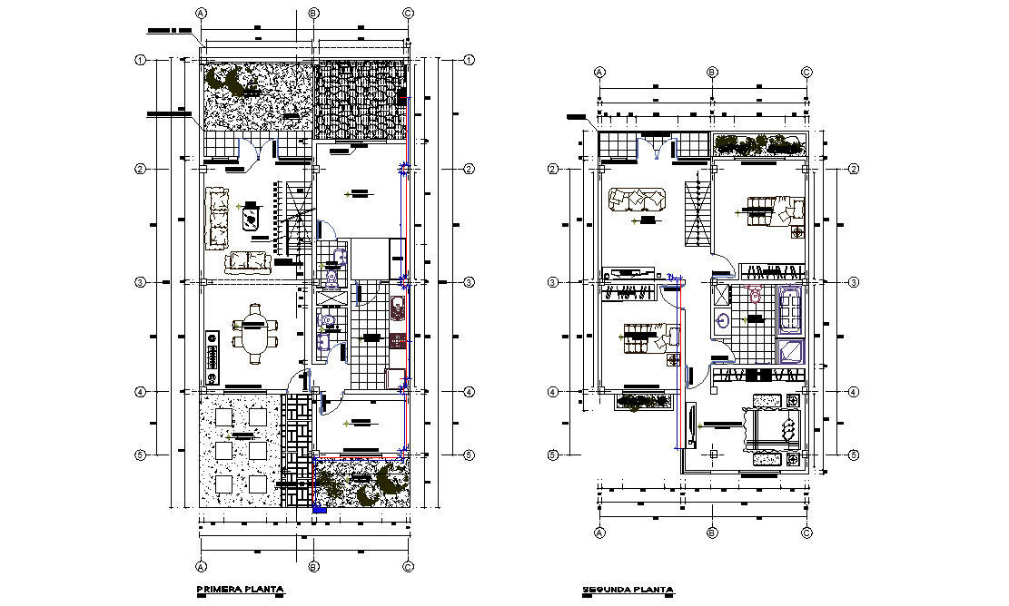Single family house layout file