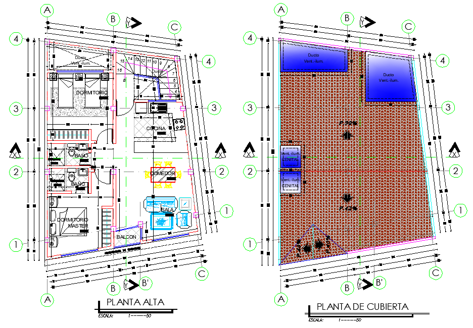 Single family house plan layout file