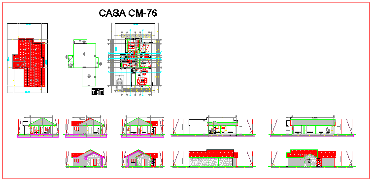 Single family housing design drawing