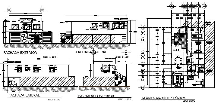 Single family housing full project dwg file
