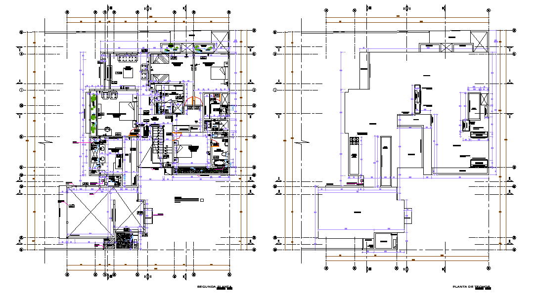 Single family plan autocad file