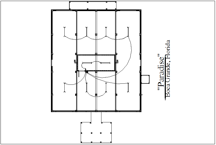 Single line diagram view of electrical dwg file