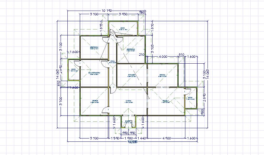 Single story floor plan 4