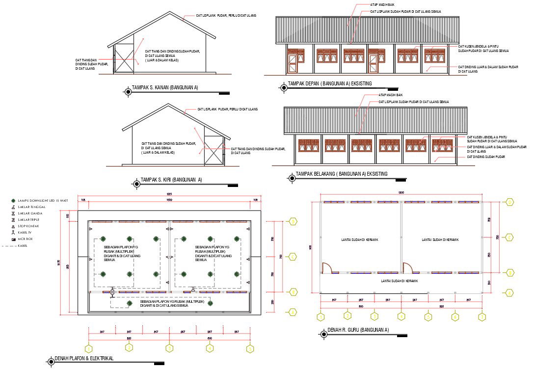 Single Storey Duplex House Project AutoCAD File