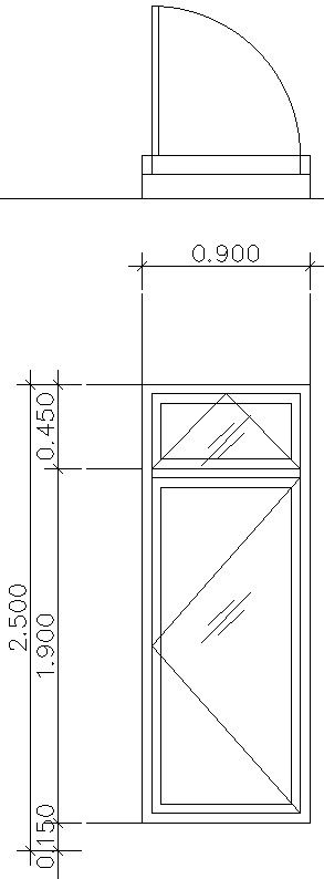 Single door design of glass panel