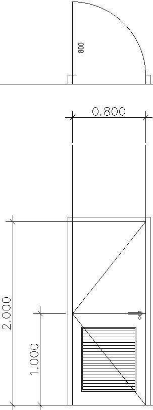 Single door design with partition of steel section