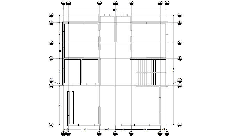 Single-storey House Rough floor plan is given in this AutoCAD DWG File. Download the free AutoCAD Drawing file.