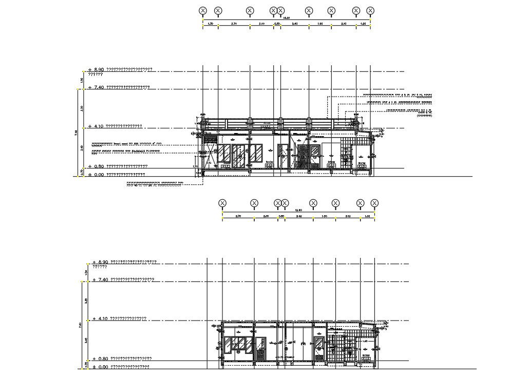 Single storey single bedroom House section details are given in this AutoCAD DWG Drawing File.Download the AutoCAD Drawing file.