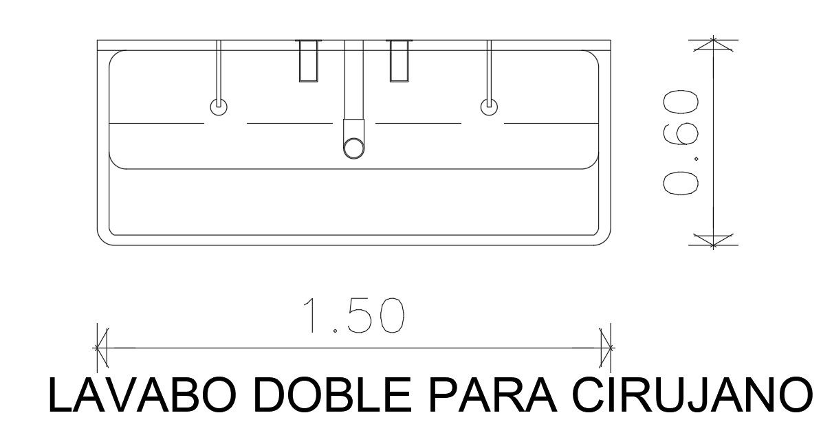 Sink detail drawing defined in this file. Download this 2D autocad DWG File.