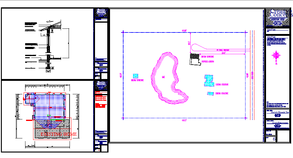 Site Plan with section detail