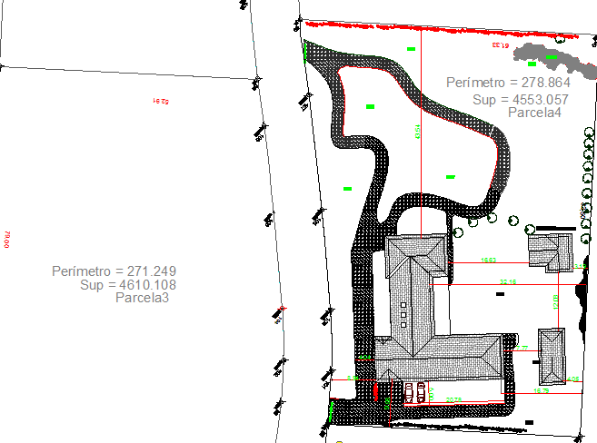 Site plan and location map view of colonial house dwg file