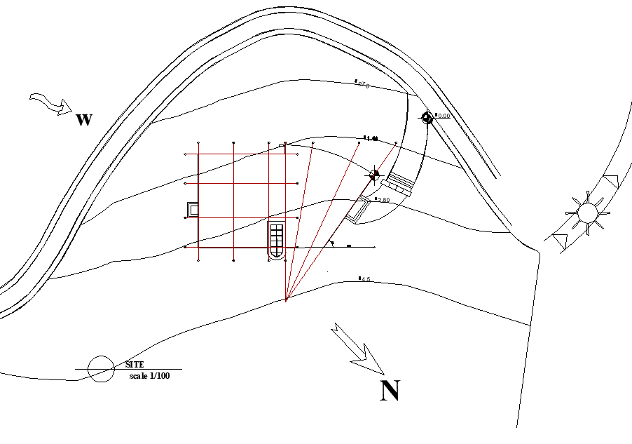 Site plan detail dwg file