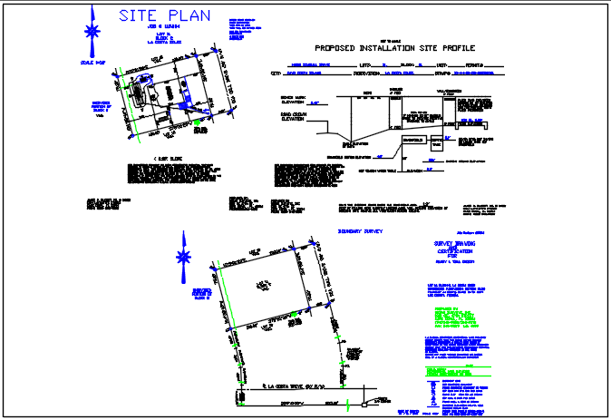 Site plan detail dwg file