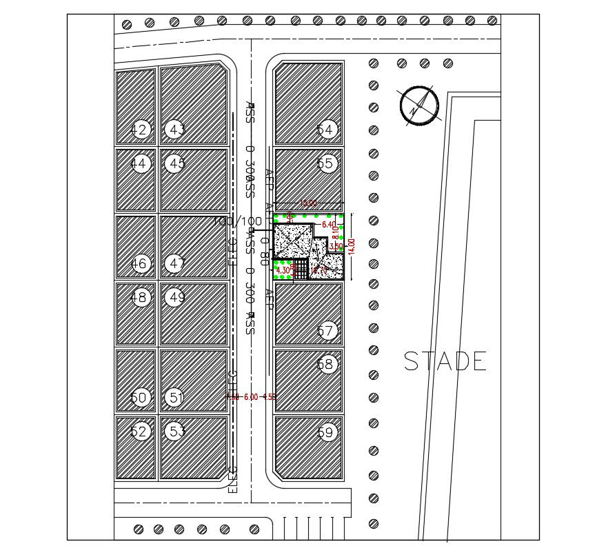 Site plan details in autocad 