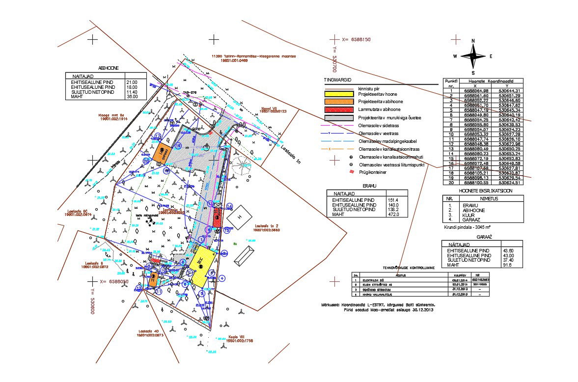 Site plan details of Construction project of private houses dwg file