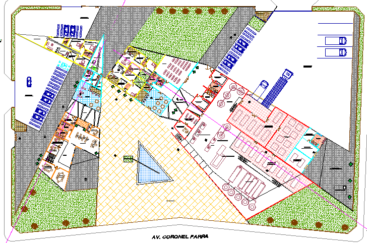 Site plan details of dairy plant design dwg file