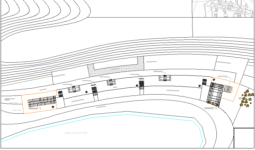 Site plan details of department store city shopping center dwg file