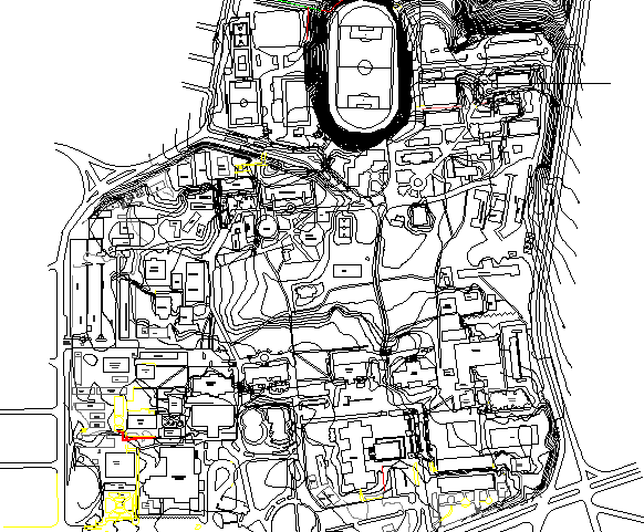 Site plan details of eslavedor university dwg file