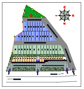 Site plan layout of raw house design drawing