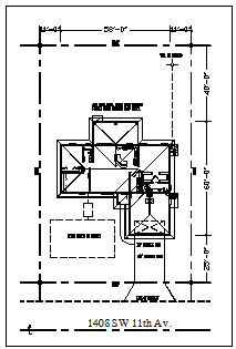 Site plan of Bungalow design drawing