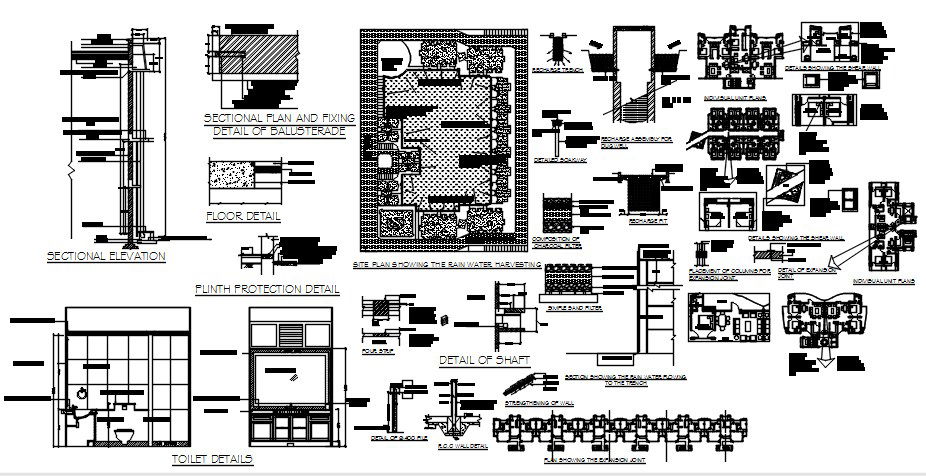 Rainwater Management DWG Layout for Effective Harvesting Planning