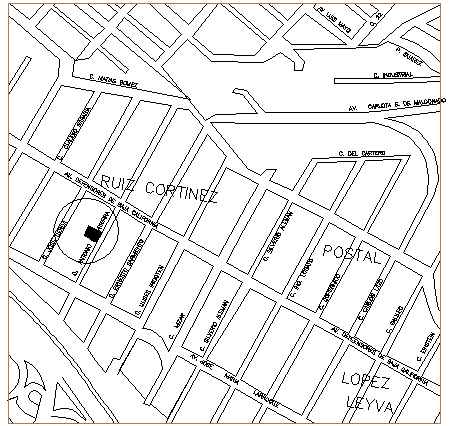 Site plan of single family housing project dwg file