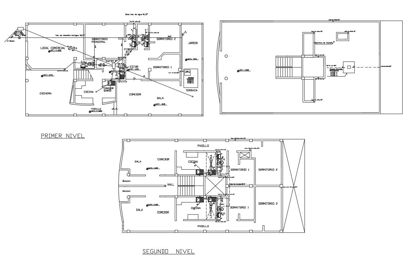 Site plan of the residential house in dwg file