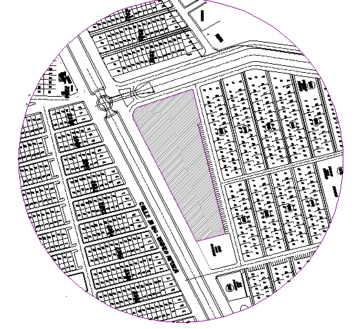 Site plan with location map of sector shopping center dwg file