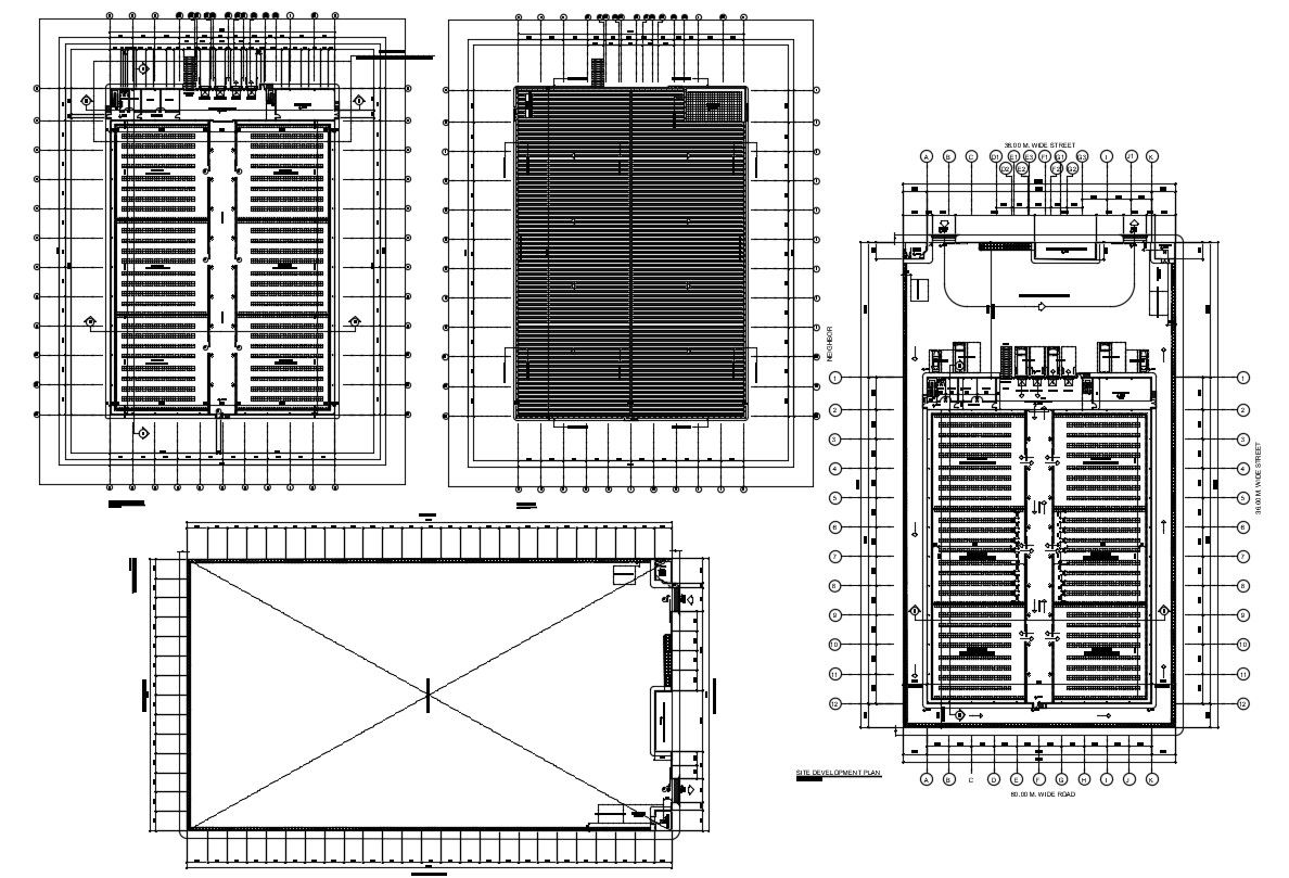 Site Development Plan With Working Drawing CAD File