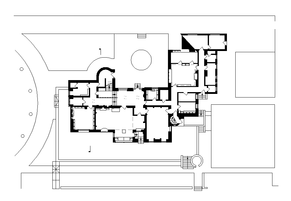 Site development of the hill house plan is available in this AutoCAD 2D DWG drawing file. Download now.