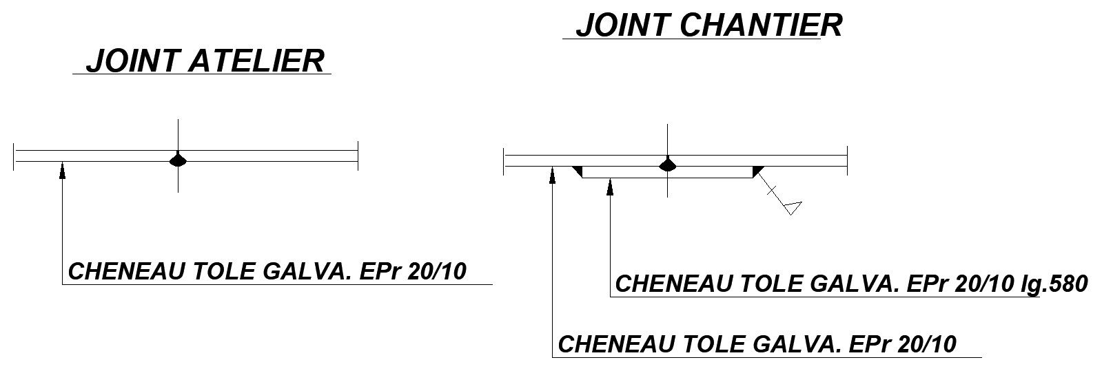 Site joint details in AutoCAD 2D drawing, CAD file, dwg file