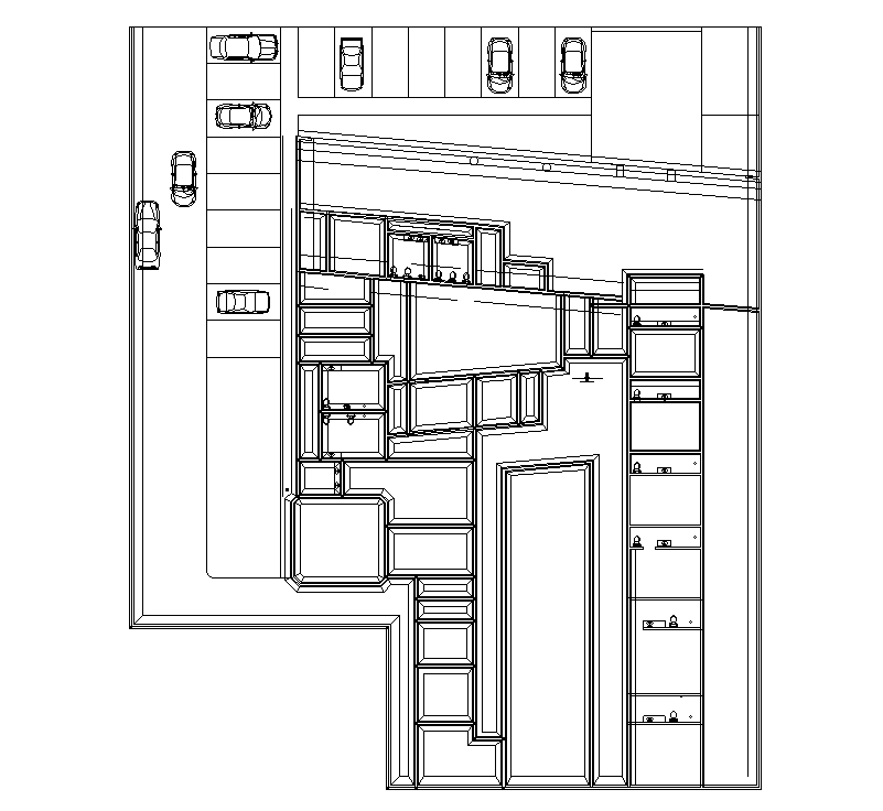Site layout of 43x52m hospital plan is given in this Autocad drawing file. Download now.