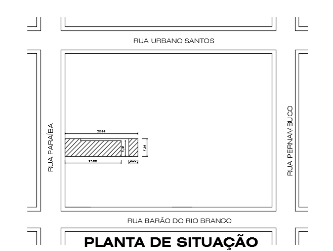 Site layout of the 31x8m residential plan is given in this CAD file
