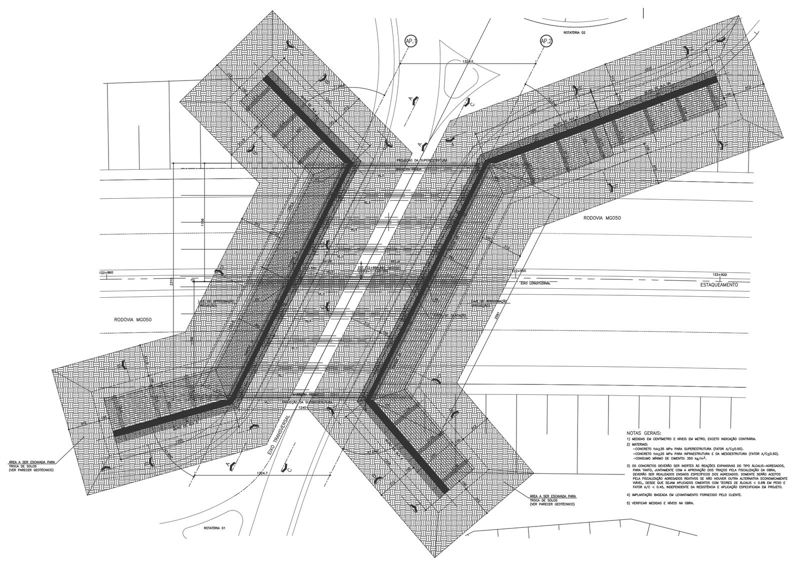 Site Leveling and Excavation Area Drawing DWG File